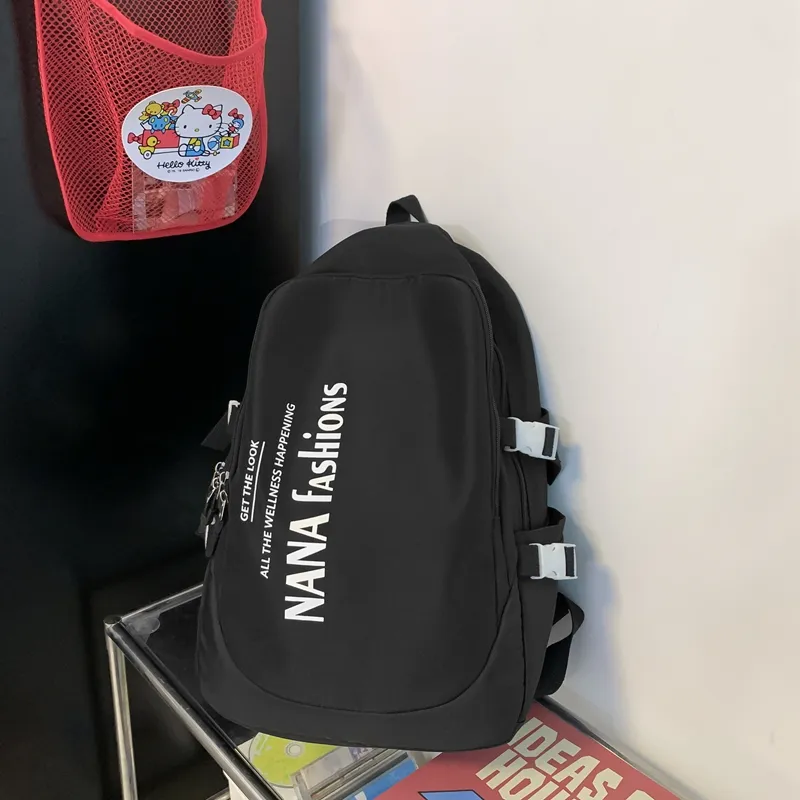 Wolfhorse Nylon Backpack Regular Unisex Black/white Gray/white Red/pink-2