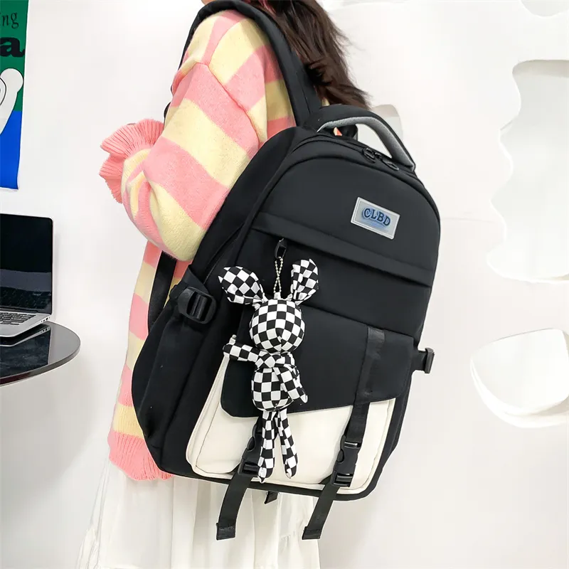 Wolfhorse Nylon Backpack Regular Unisex Pink/Black/Purple/Blue-10