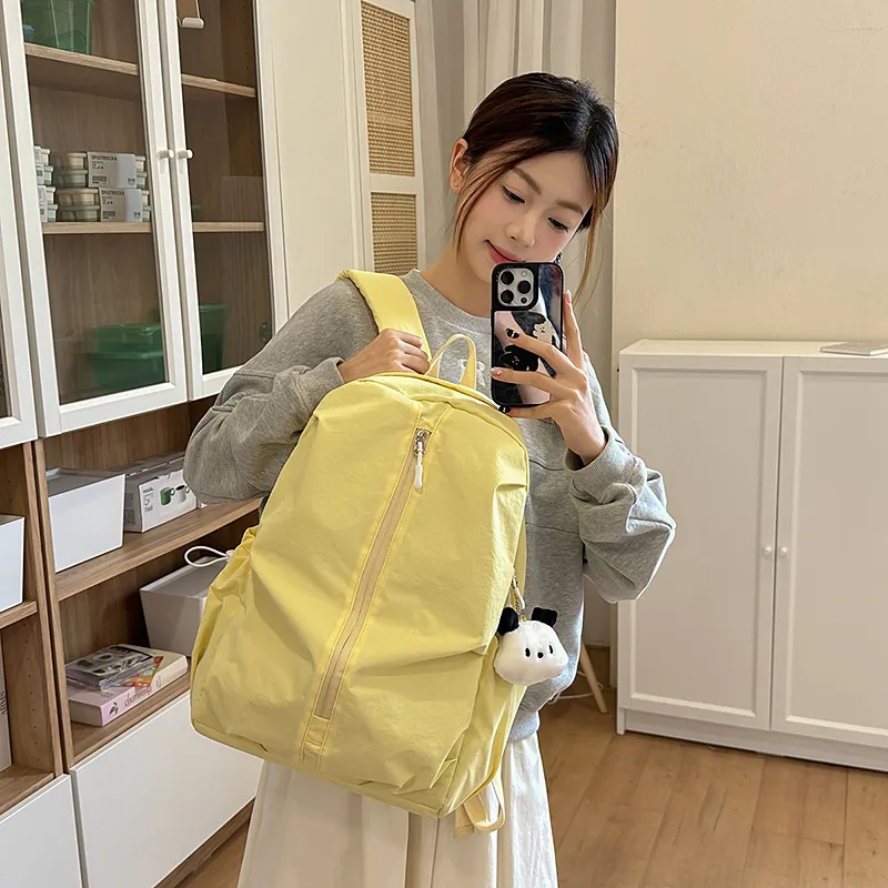 Wolfhorse Nylon Backpack Unisex Black/White/Pink/Yellow/Blue/Purple-27