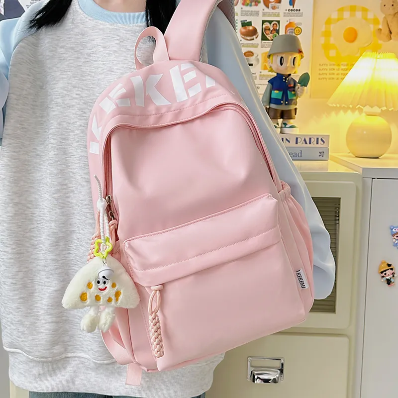 Wolfhorse Nylon Backpack Unisex Pink/Blue/White/Black/Yellow/Red-19