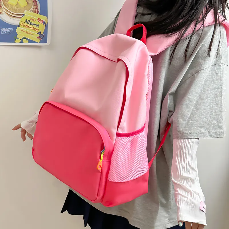 Wolfhorse Nylon Backpack Tubas Unisex Dark Blue/Blue/Pink/Green-3