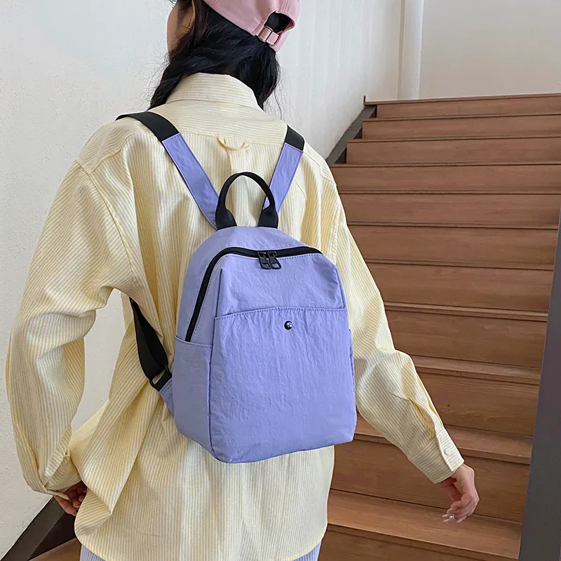 Wolfhorse Nylon Backpack Regular Unisex Black/Green/Purple White/Red-19