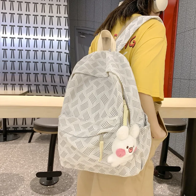 Wolfhorse Nylon Backpack Regular Unisex Grey/purple/pink/green-3