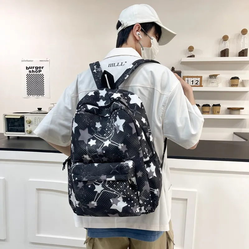 Wolfhorse Nylon Backpack Regular Unisex Black/Yellow/Blue/Green/Pink-7