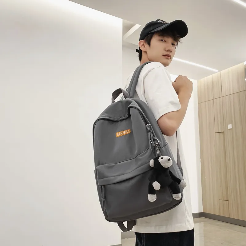 Wolfhorse Nylon Backpack Regular Unisex Black/Gray-13