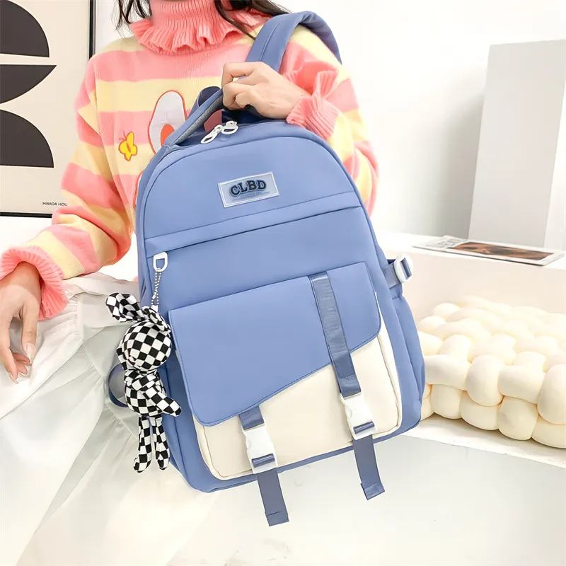 Wolfhorse Nylon Backpack Regular Unisex Pink/Black/Purple/Blue-25