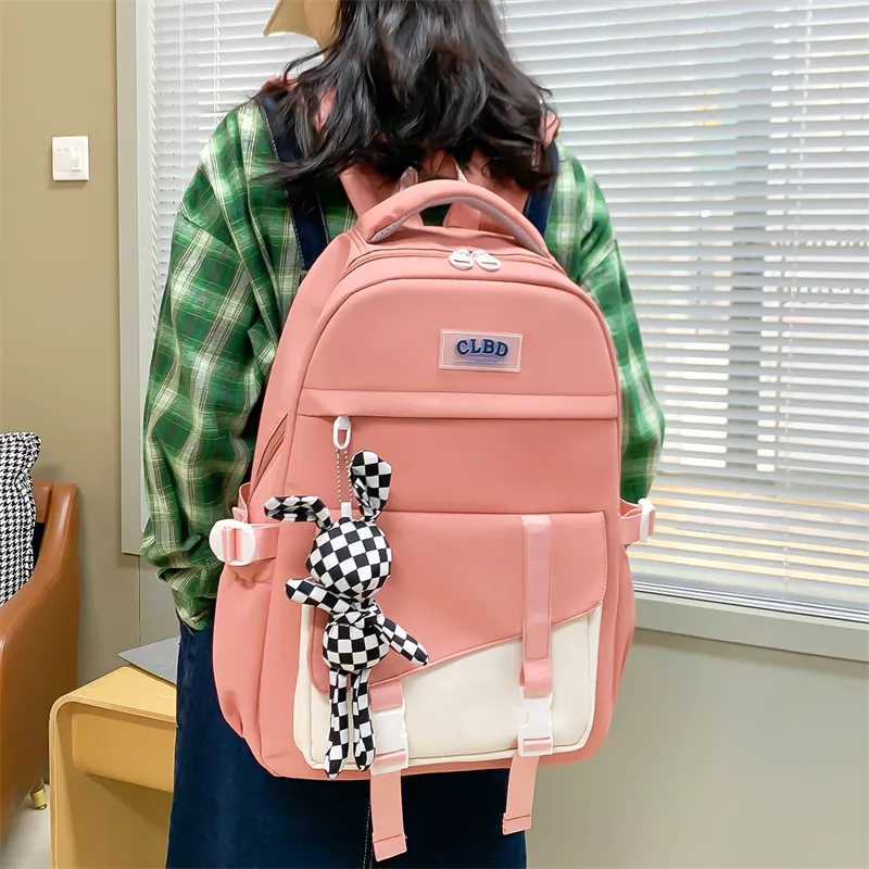 Wolfhorse Nylon Backpack Regular Unisex Pink/Black/Purple/Blue-1