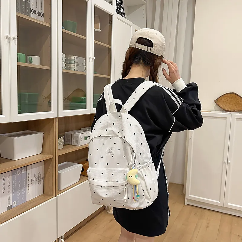 Wolfhorse Nylon Backpack Women's Black/White-9