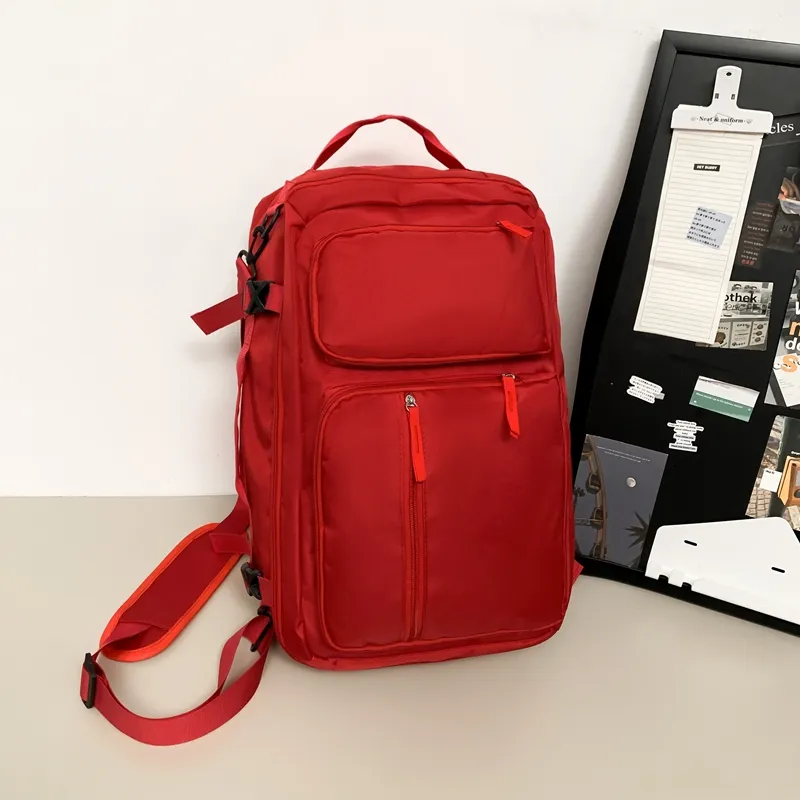 Wolfhorse Oxford Backpack Regular Unisex Black/Dark Gray/Light Gray/Red-22