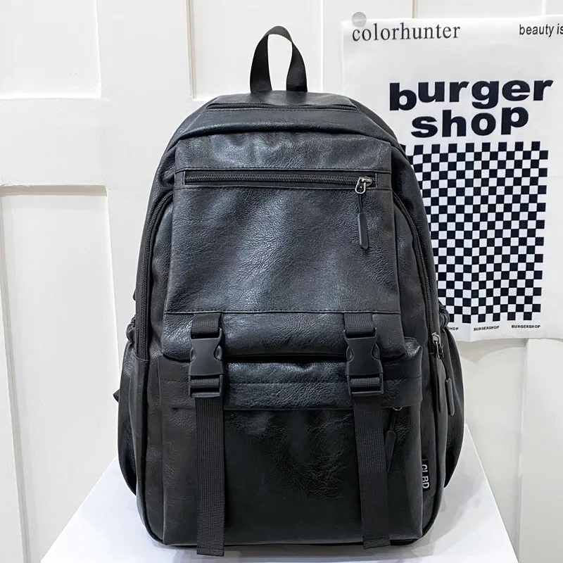 Wolfhorse PU Backpack Men's Brown/Black-1