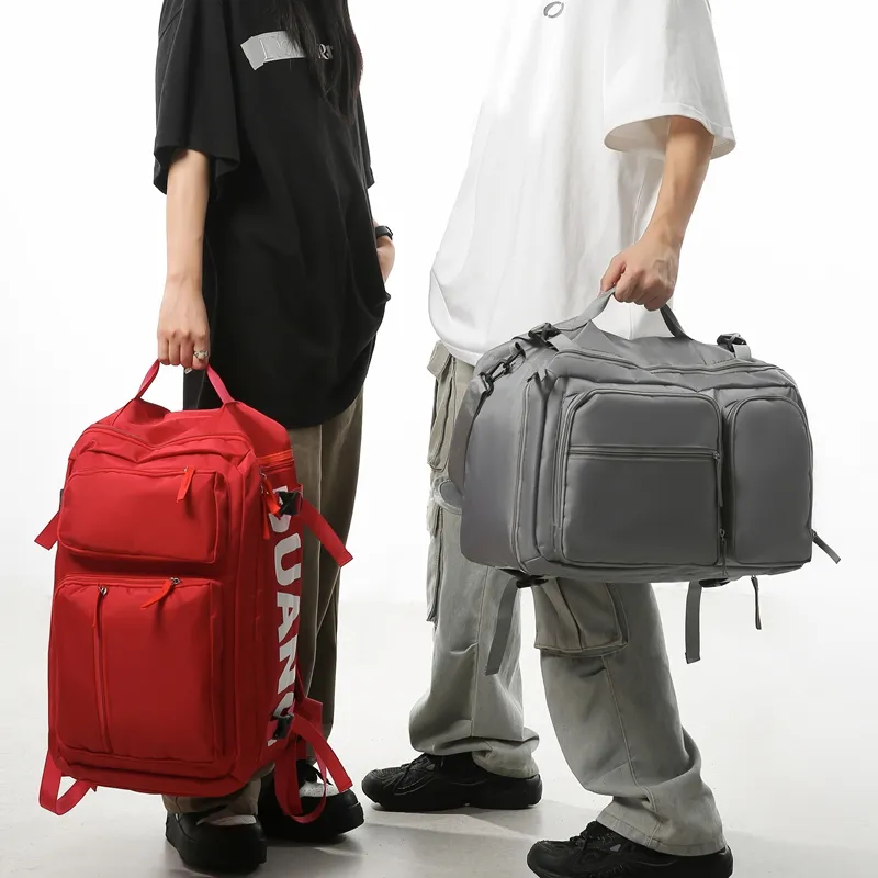 Wolfhorse Oxford Backpack Regular Unisex Black/Dark Gray/Light Gray/Red-25