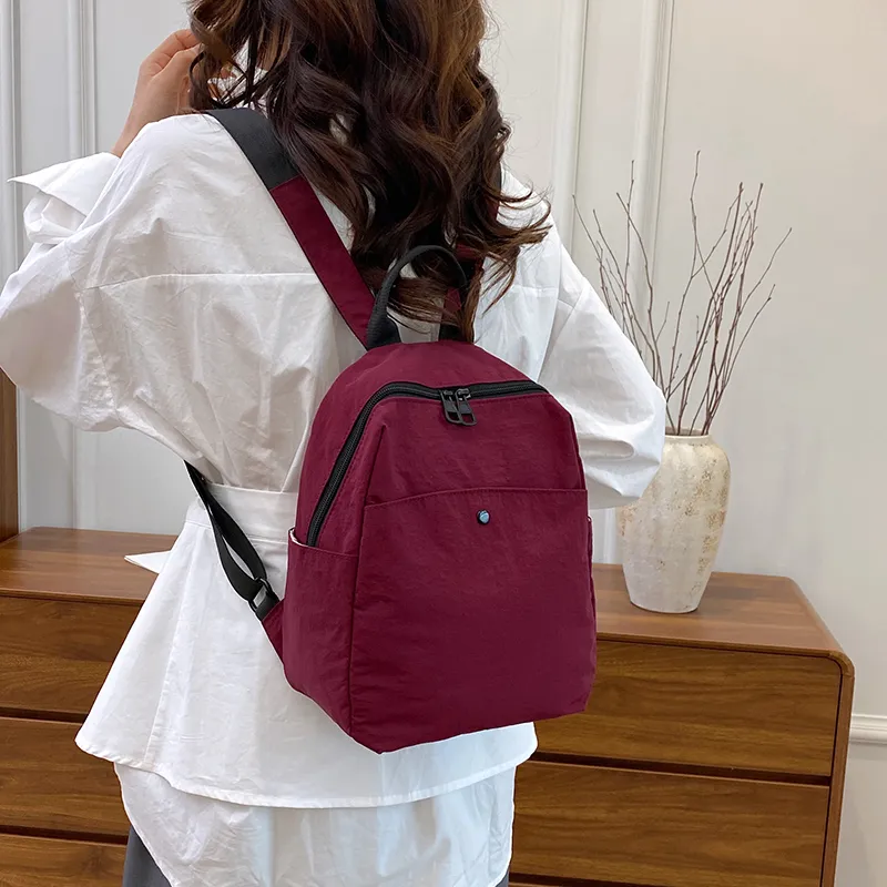 Wolfhorse Nylon Backpack Regular Unisex Black/Green/Purple White/Red-23