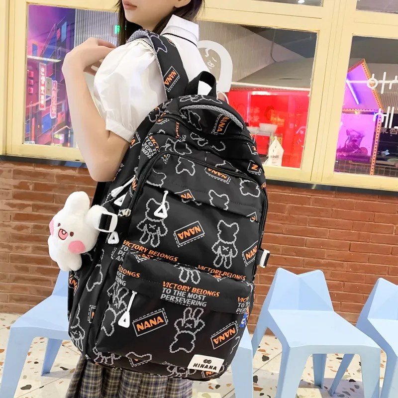 Wolfhorse Nylon Backpack Unisex Multicolor-4