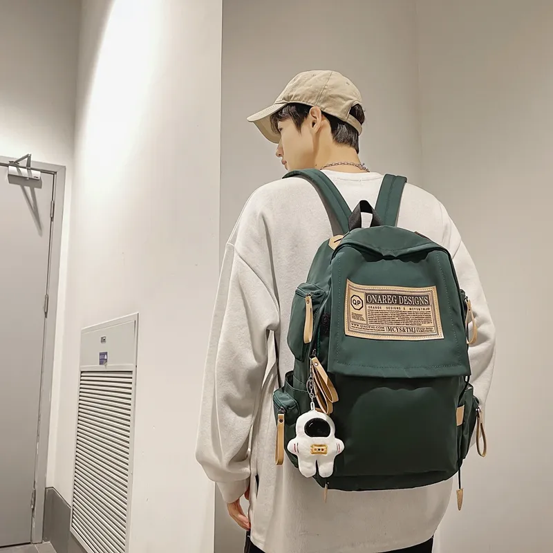 Wolfhorse Nylon Backpack Regular Unisex Green/Black/Blue/White/Red-5