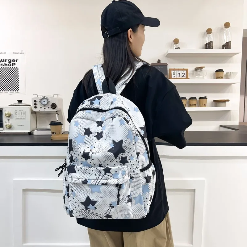 Wolfhorse Nylon Backpack Regular Unisex Black/Yellow/Blue/Green/Pink-18
