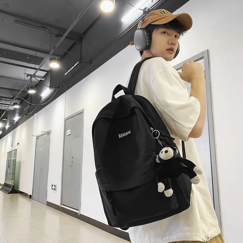 Wolfhorse Nylon Backpack Regular Unisex Black/Gray-1