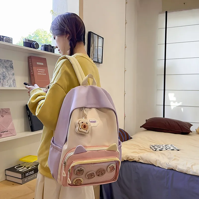 Wolfhorse Nylon With PVC Backpack Unisex Multicolor-13