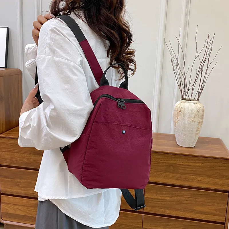 Wolfhorse Nylon Backpack Regular Unisex Black/Green/Purple White/Red-22