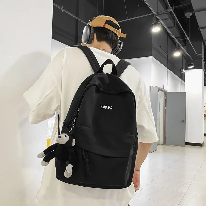 Wolfhorse Nylon Backpack Regular Unisex Black/Gray-6