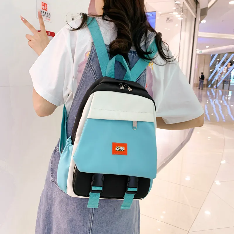 Wolfhorse Nylon Backpack Regular Unisex Pink With Blue/green With Orange/green With Black/black-16