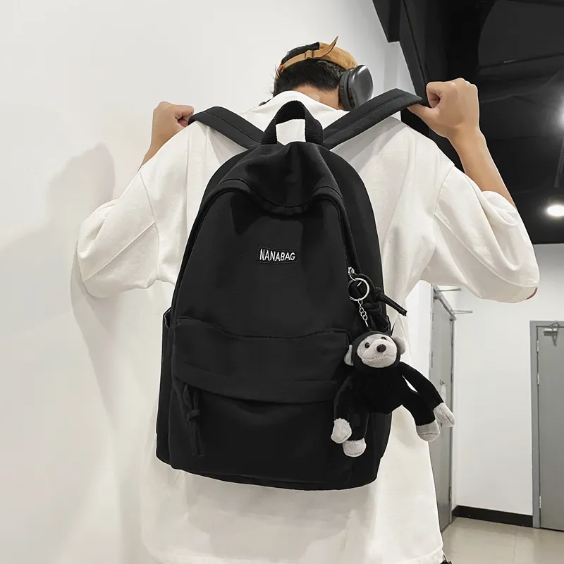 Wolfhorse Nylon Backpack Regular Unisex Black/Gray-3