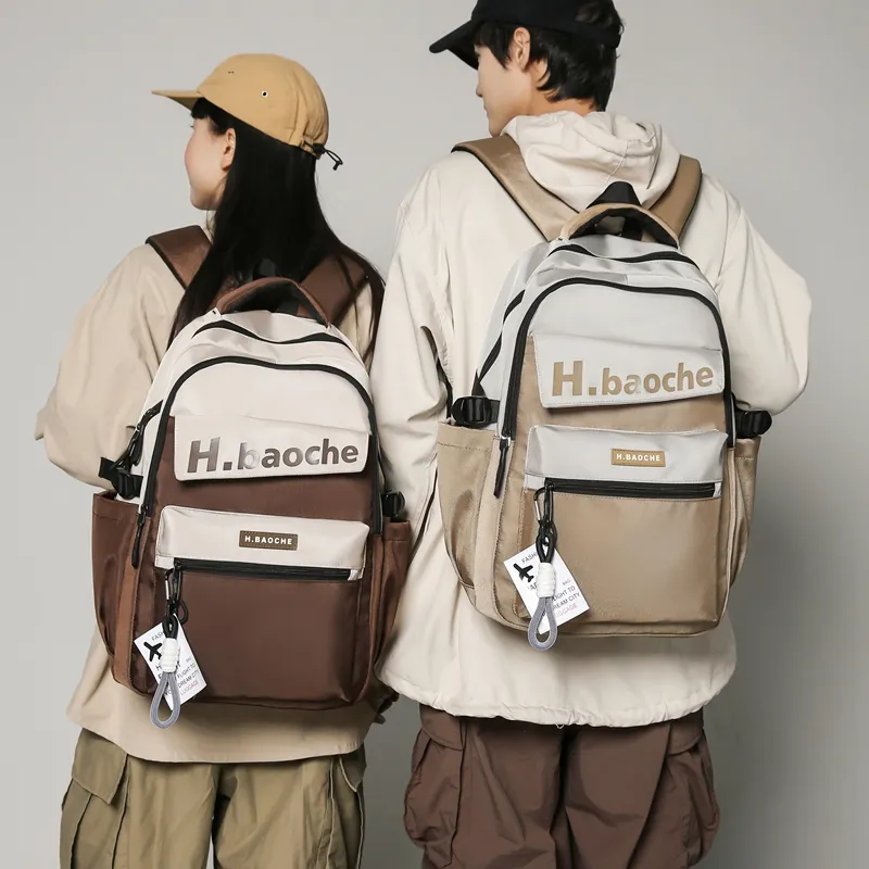 Wolfhorse Nylon Backpack Unisex Black/Green/Blue/Gray/Brown/Khaki-29