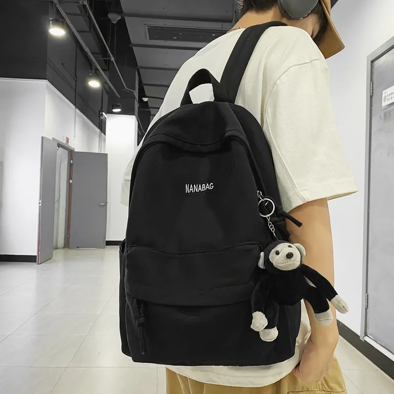 Wolfhorse Nylon Backpack Regular Unisex Black/Gray-2