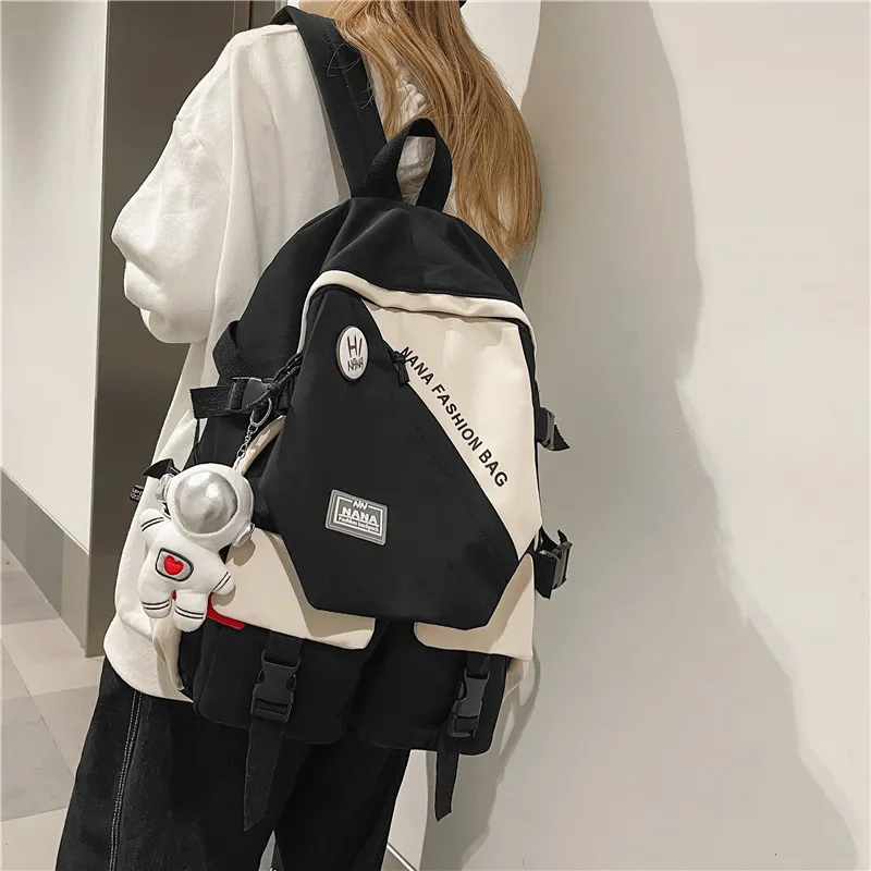 Wolfhorse Nylon Backpack Unisex White/Red/Blue/Green-1