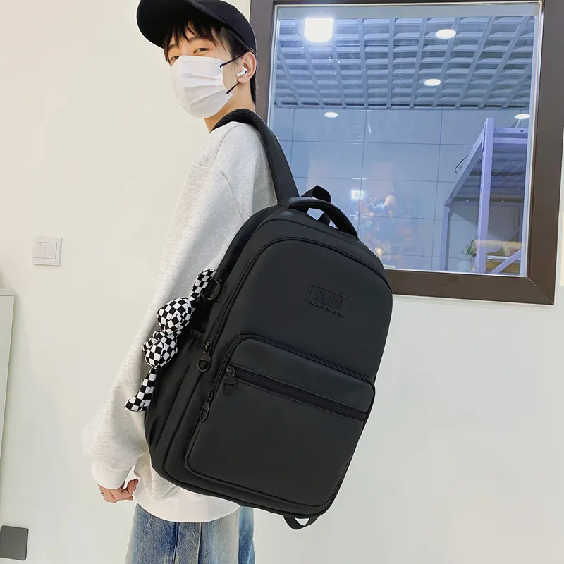 Wolfhorse Nylon Backpack Regular Unisex Black/Pink/Purple/Blue-3