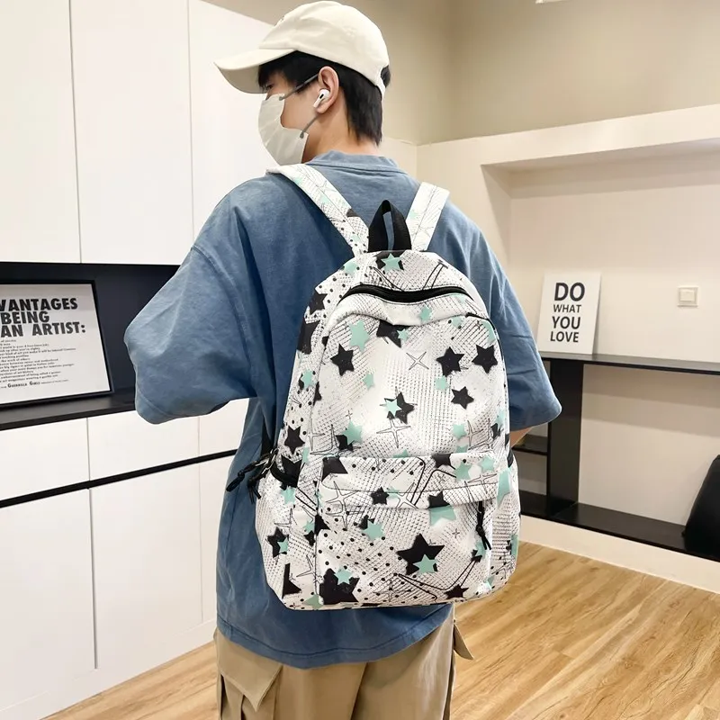 Wolfhorse Nylon Backpack Regular Unisex Black/Yellow/Blue/Green/Pink-12