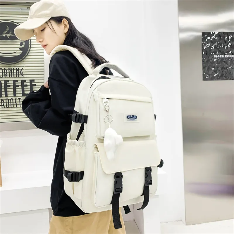 Wolfhorse Oxford Backpack Unisex Black/Navy Blue/Blue/Ecru-12