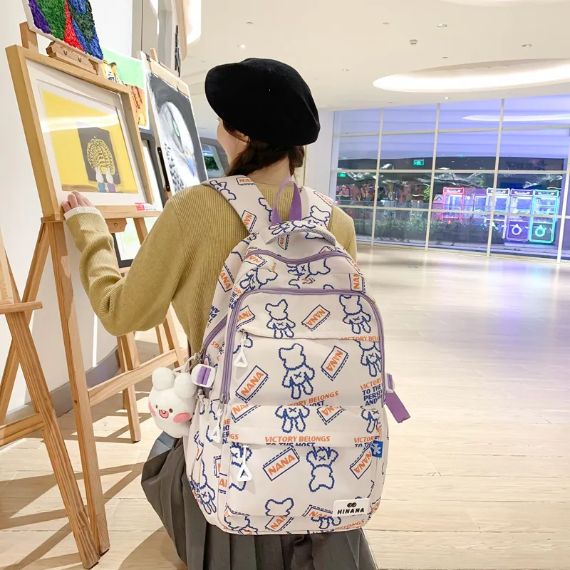 Wolfhorse Nylon Backpack Unisex Multicolor-31