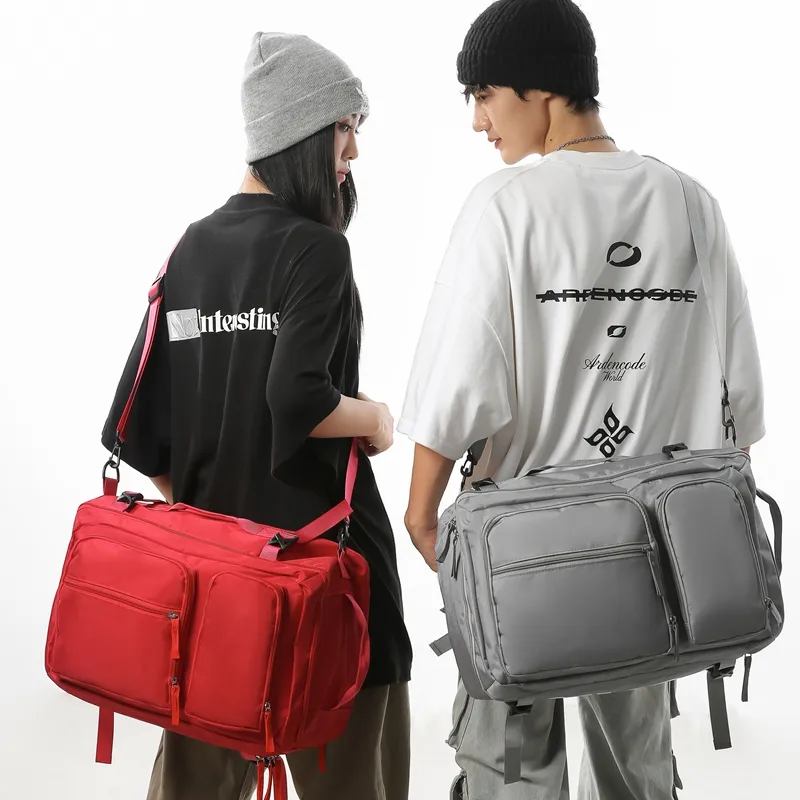 Wolfhorse Oxford Backpack Regular Unisex Black/Dark Gray/Light Gray/Red-27