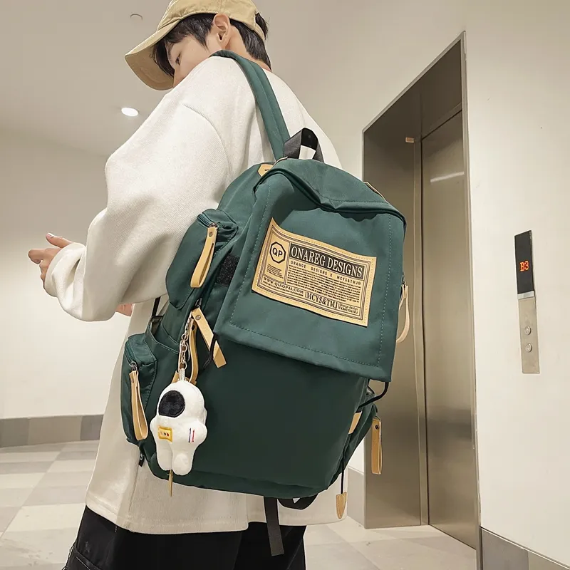 Wolfhorse Nylon Backpack Regular Unisex Green/Black/Blue/White/Red-2