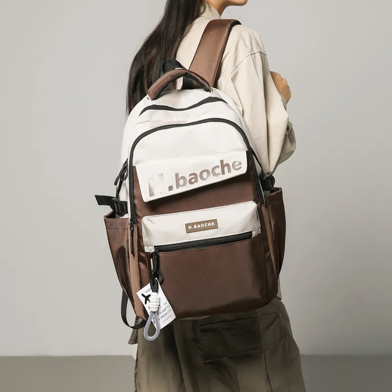 Wolfhorse Nylon Backpack Unisex Black/Green/Blue/Gray/Brown/Khaki-20