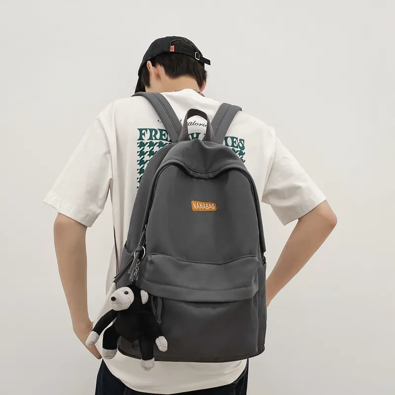 Wolfhorse Nylon Backpack Regular Unisex Black/Gray-12