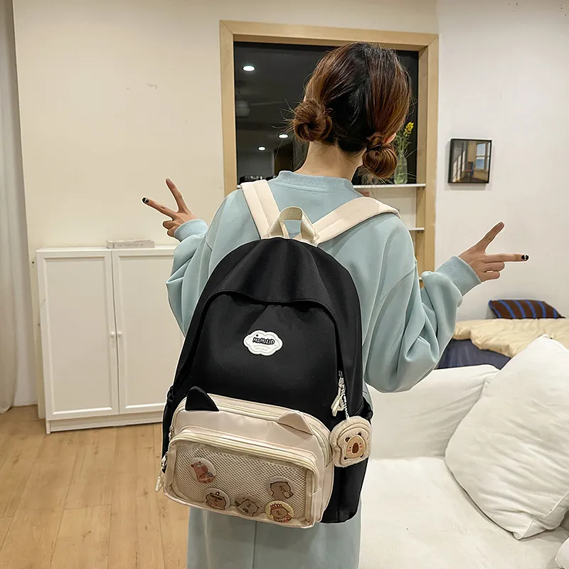 Wolfhorse Nylon With PVC Backpack Unisex Multicolor-2