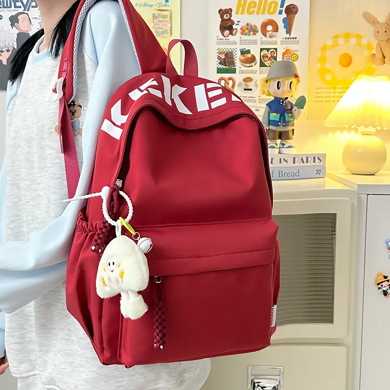 Wolfhorse Nylon Backpack Unisex Pink/Blue/White/Black/Yellow/Red-44