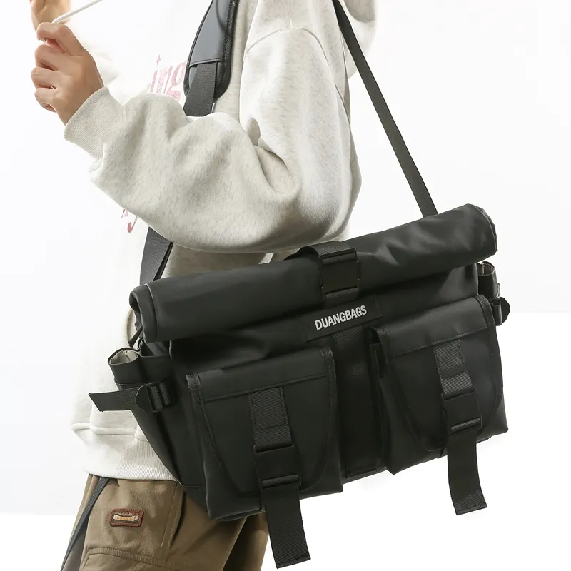 Wolfhorse PU Messenger Bag, Crossbody Bag, Shoulder Bag Unisex Multicolor-5