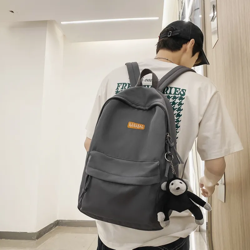 Wolfhorse Nylon Backpack Regular Unisex Black/Gray-9