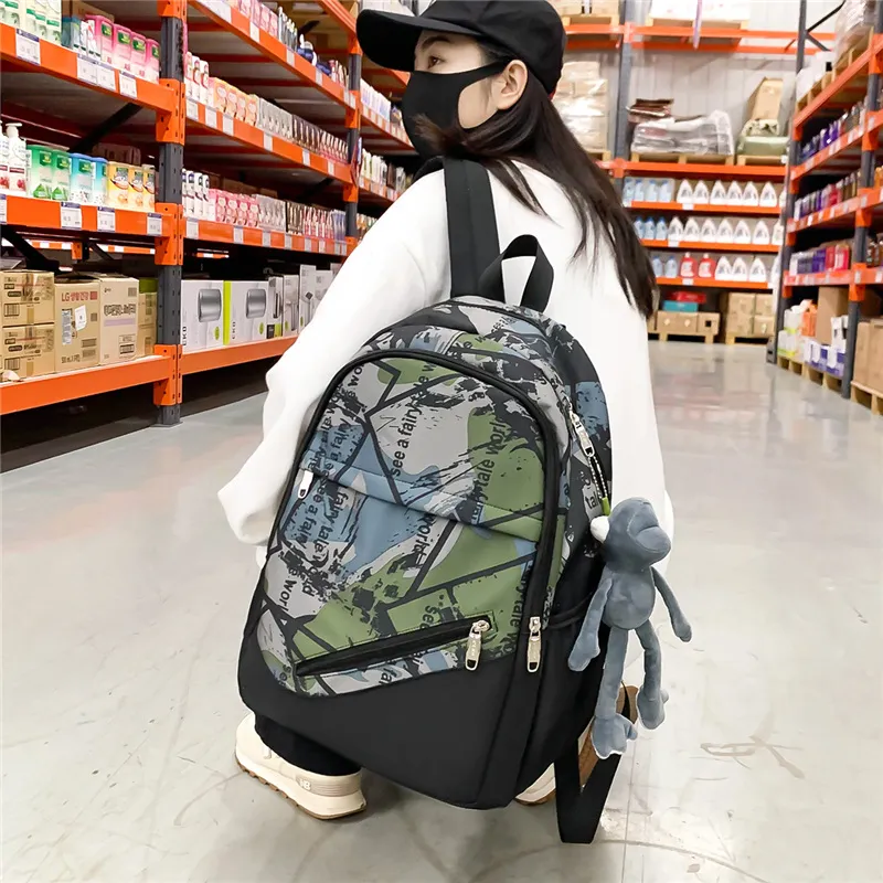 Wolfhorse Nylon Backpack Unisex Multicolor-1