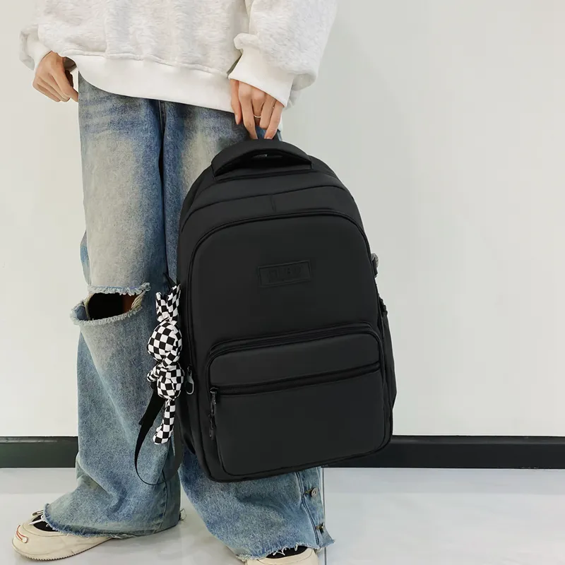 Wolfhorse Nylon Backpack Regular Unisex Black/Pink/Purple/Blue-6