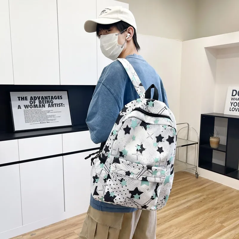 Wolfhorse Nylon Backpack Regular Unisex Black/Yellow/Blue/Green/Pink-15