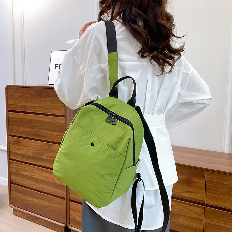Wolfhorse Nylon Backpack Regular Unisex Black/Green/Purple White/Red-8