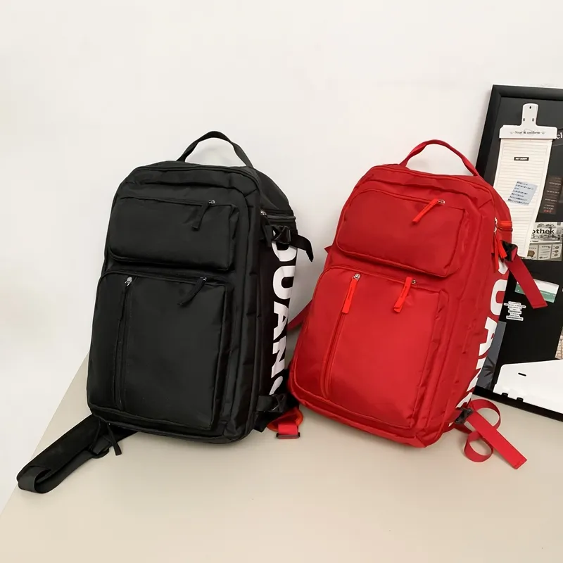 Wolfhorse Oxford Backpack Regular Unisex Black/Dark Gray/Light Gray/Red-23