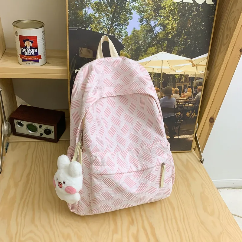 Wolfhorse Nylon Backpack Regular Unisex Grey/purple/pink/green-15