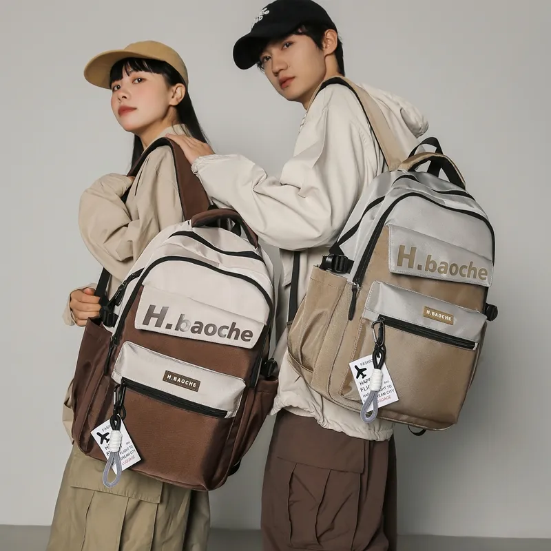 Wolfhorse Nylon Backpack Unisex Black/Green/Blue/Gray/Brown/Khaki-26