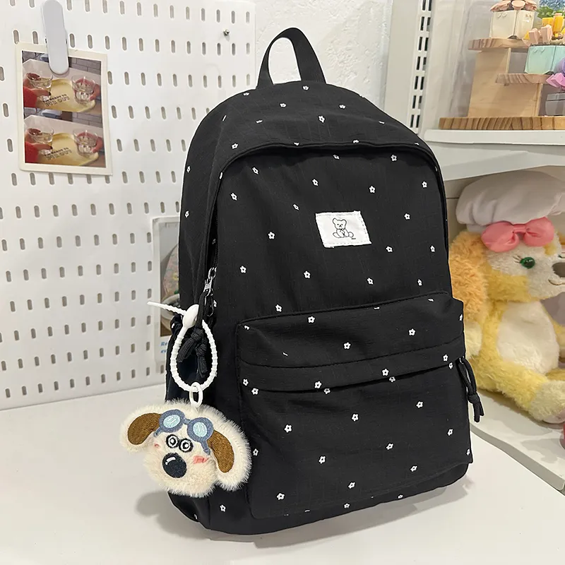 Wolfhorse Nylon Backpack Women's Black/White-6