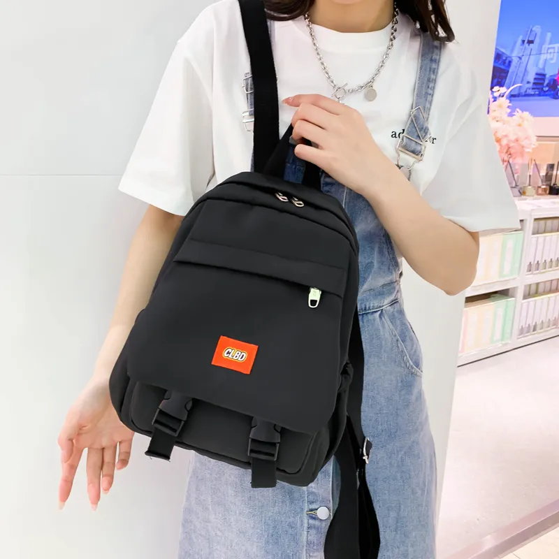 Wolfhorse Nylon Backpack Regular Unisex Pink With Blue/green With Orange/green With Black/black-23