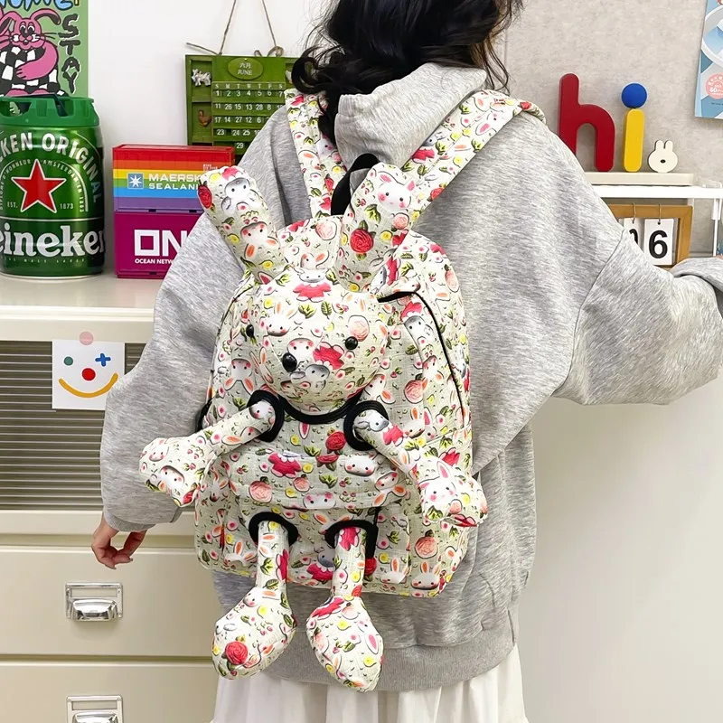 Wolfhorse Oxford Backpack Unisex Green/Blue/Pink-6
